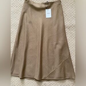 THEORY wool camel skirt. 32 inches long. Brand new, never worn. Size 6.